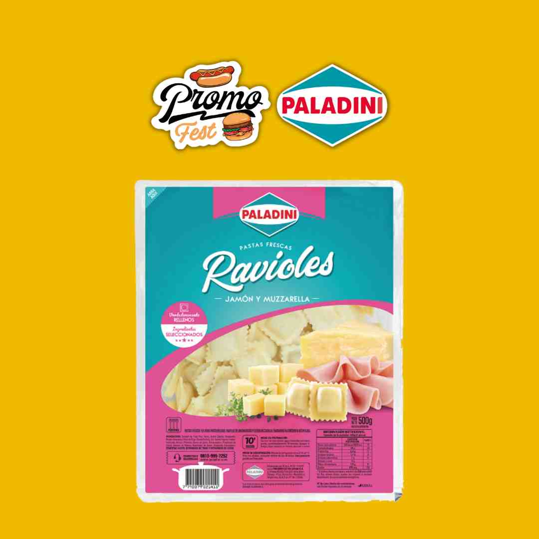 RAVIOLES JAMÓN Y QUESO PALADINI X500GRS